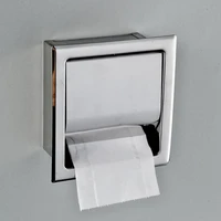 stainless steel built in toilet paper box in wall installation tissue box tray concealed bathroom hidden roll holder