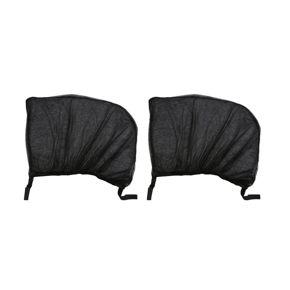 

2Pcs Flexible Auto Side Rear Window Sun Shade Mesh Curtain Car UV Protection Mesh Cover Mosquito Dust Protective Sleeve