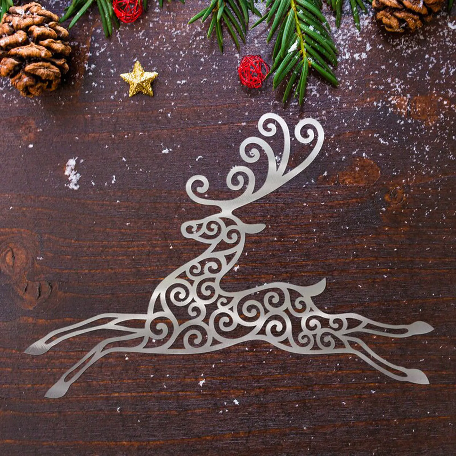 Металлические поделки Рождество Элли голова оленя и оленьи рога украшение стены