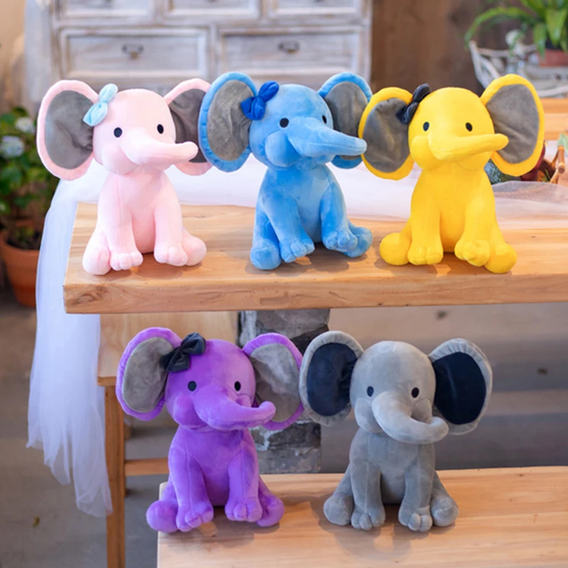 

Elephant Plush Toys Stuffed Animals Soft Toys Baby Room Decorative Stuffed Dolls 25cm Baby Sleep Toys for Kid Birthday Xmas Gift