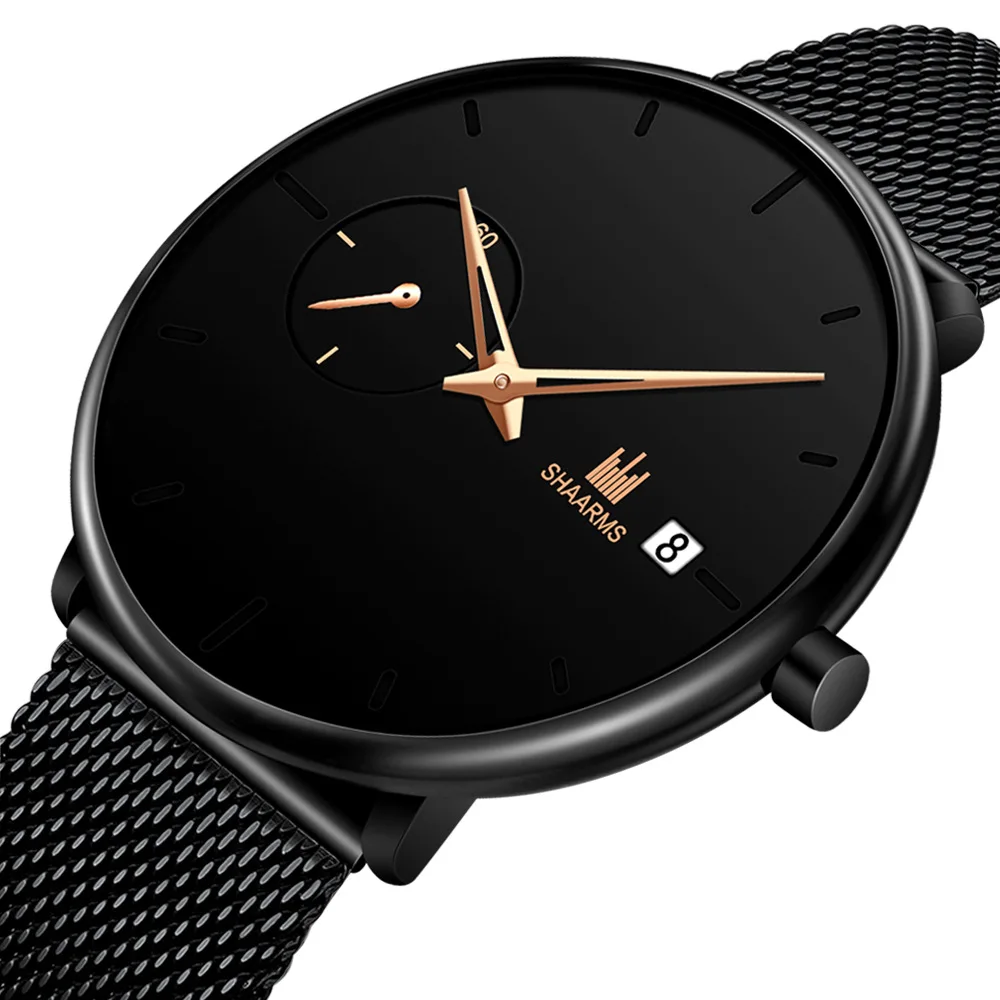 

Men's Watch 2021 Fashion Men Quartz Wristwatch Luxury Stainless Steel Mesh Watches Mens Casual Business Clock Relogio Masculino