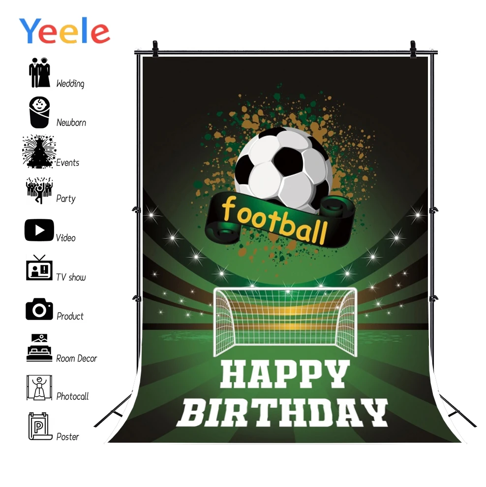 Фоны для фотосъемки Yeele с изображением футбольного поля вечеринки в честь Дня
