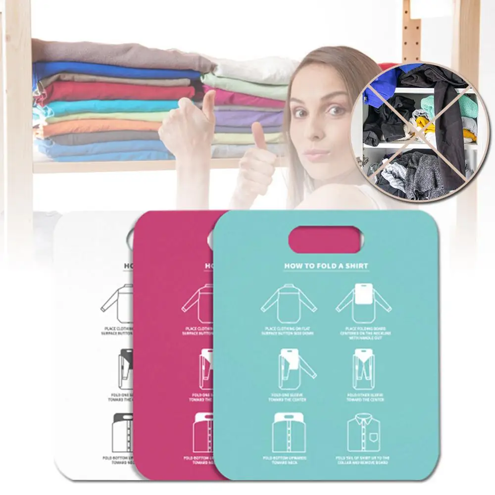 

Quick Folding Board Convenient Shirt Stacking Folder Kid Adult Clothes Lazy Board Tool Home Essential Wardrobe Closet Organizer