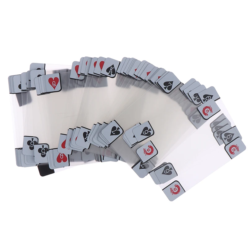 Пластиковые прозрачные водонепроницаемые Волшебные покерные игральные карты из