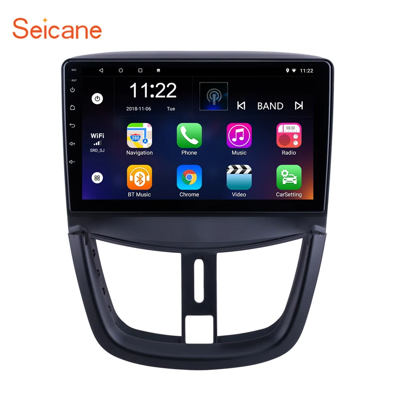 

Автомагнитола Seicane, мультимедийный проигрыватель 2din на платформе Android 10,0 с GPS-навигацией для PEUGEOT 207 2006 2007 2008 - 2015 с поддержкой Carplay