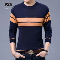 2020 new men clothes fashion casual wear social fitness bodybuilding striped t shirt mens t shirt sweater men pullover camisa