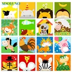 Набор для рисования по номерам SDOYUNO, набор для рисования по номерам, без рамки, для детей, 20 х20 см, сделай сам