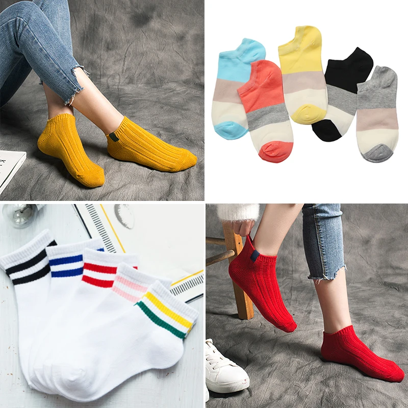 

Chirtstmas Cotton Warm Socks for Women Cute Sweat-absorbent High Quality Boat Sox Spring Autumn Short Slipper Sock Accessories