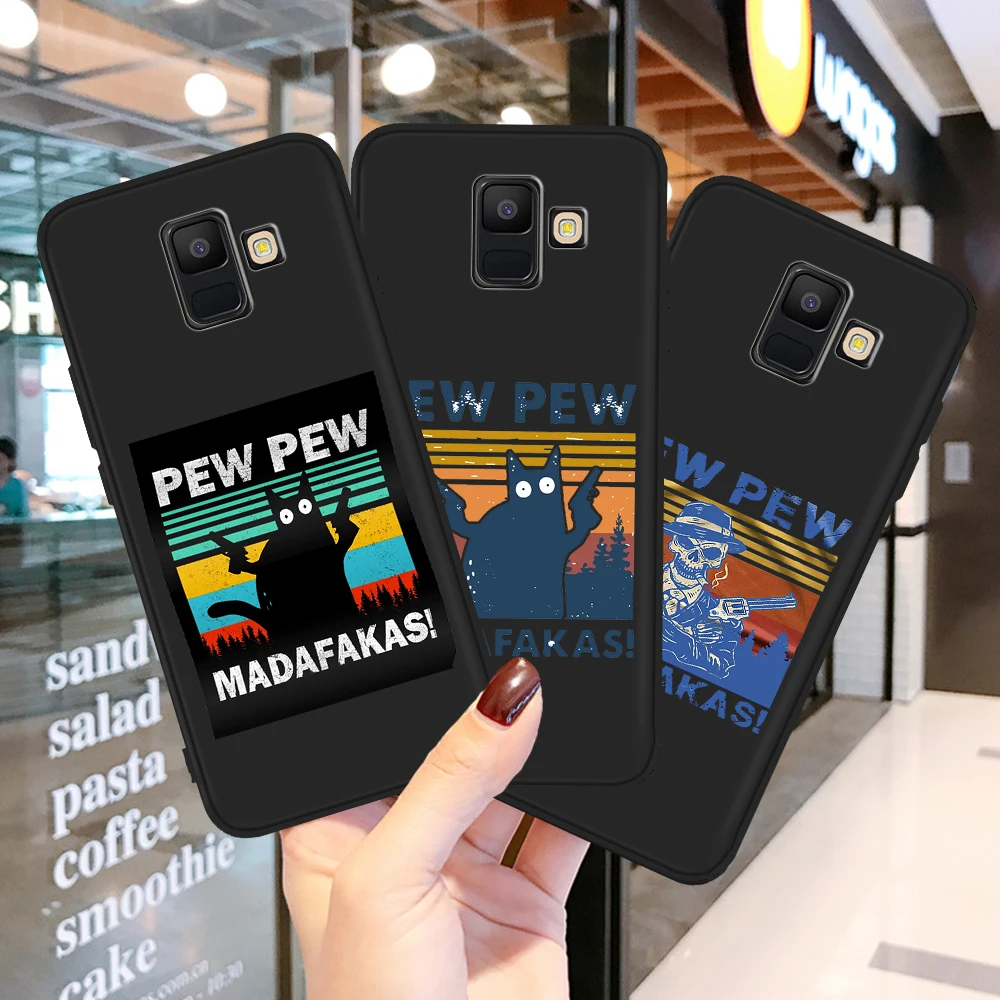 

New Pew Pew Madafakas phone case for Samsung Galaxy A3 A5 A6 A7 A8 A9 A10 A30 A40 A50 A90 J3 J4 J5 J6 J7 J8 Plus cover funda