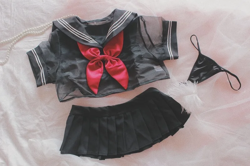 3 шт./комплект женские прозрачные трусики и мини-юбка | Тематическая одежда