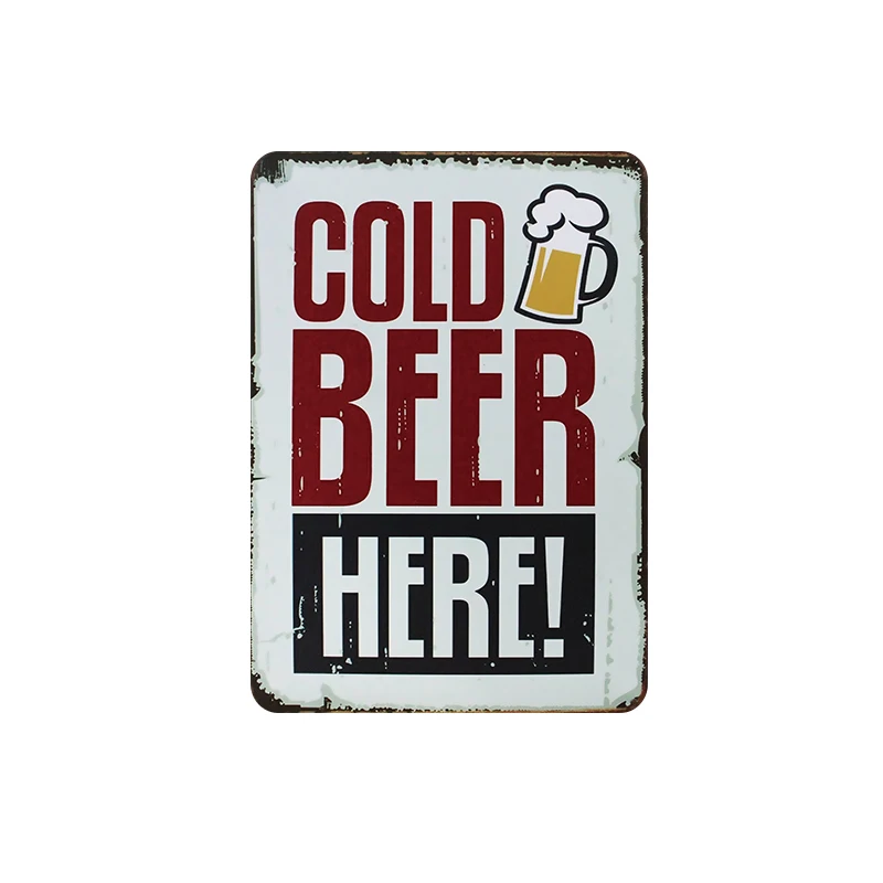 Жестяная подвесная тарелка серии холодного пива картины виниловые таблички с