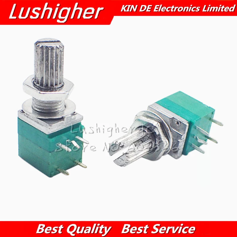 5 шт. RV097NS 10K контактный вал 15 мм однокомпонентный потенциометр B10K с