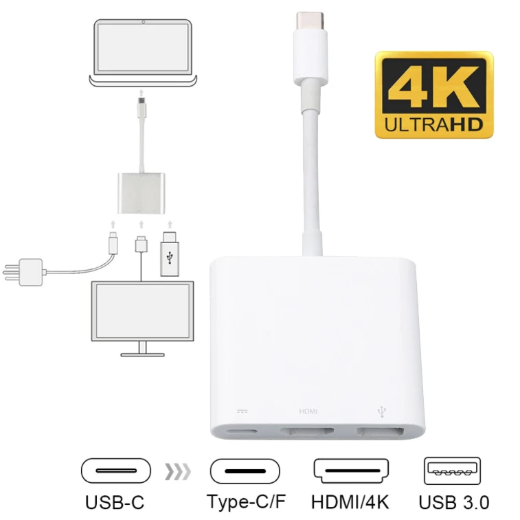 Многофункциональный зарядный кабель-адаптер с портом Type-C USB C на 3 1 | Электроника