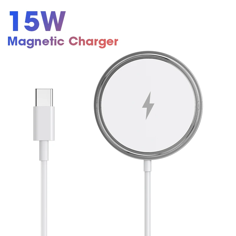 Магнитное Беспроводное зарядное устройство 15 Вт для iPhone 12 Pro Max Быстрая Зарядка