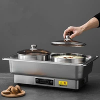 stainless steel cnc warm soup stove home appliances buffet mechanical rotation electric heating insulation steam holding furnace