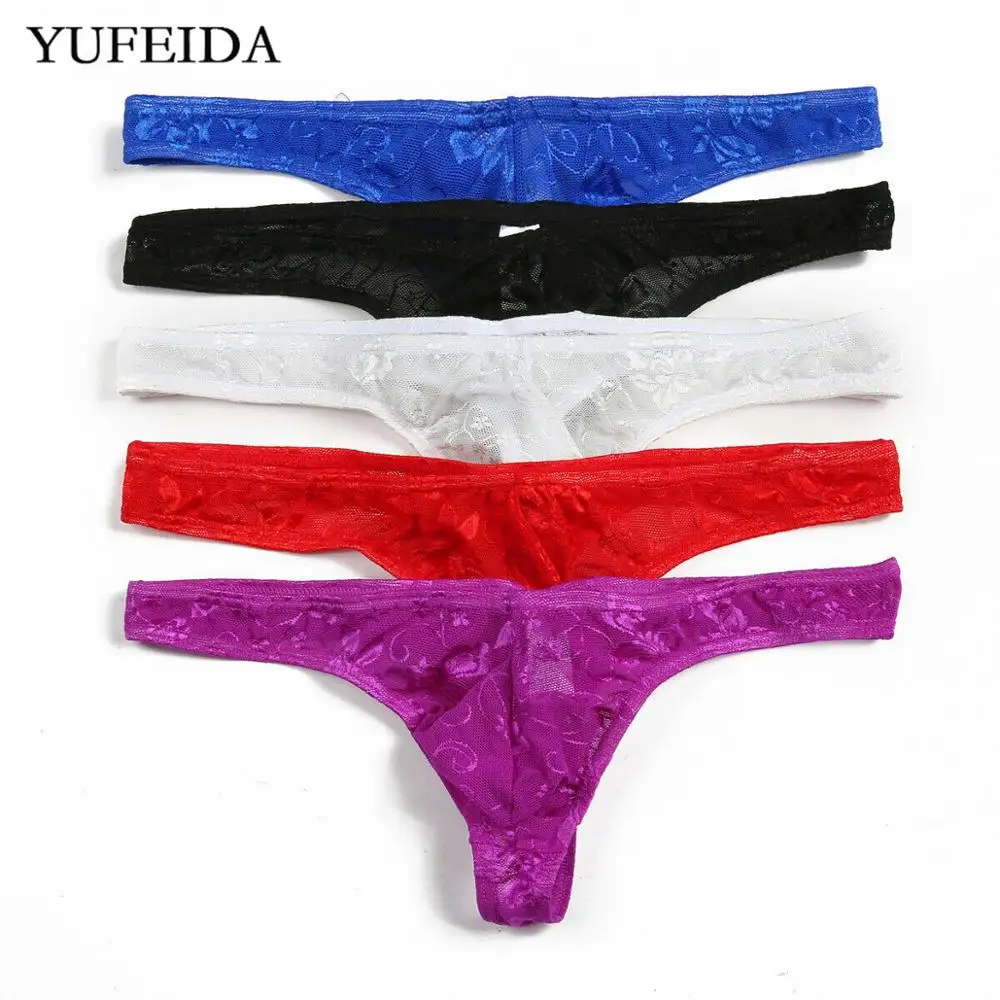 

Sexy Men's Underwear G strings Lace Breathable Mens Thongs T-back Jockstrap Tangas Male Gay Sissy Panties Bulge Pouch Underpants