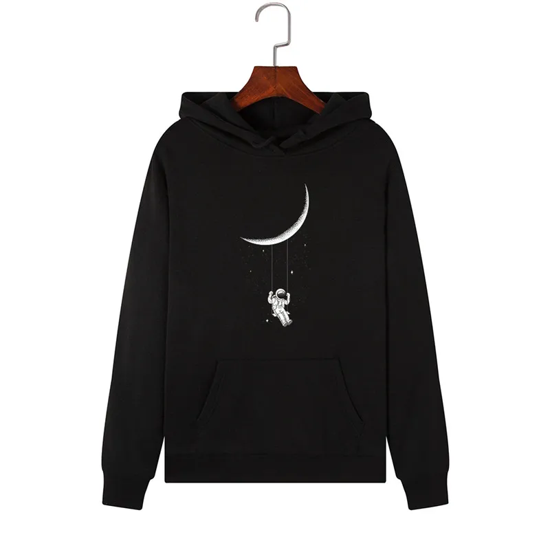 

Autumn Pink Hoodies Women New Moon Print Pulloves Hoodie Pocket Long Sleeve Sweatshirt Streetwear Clothes Winter Coat Women