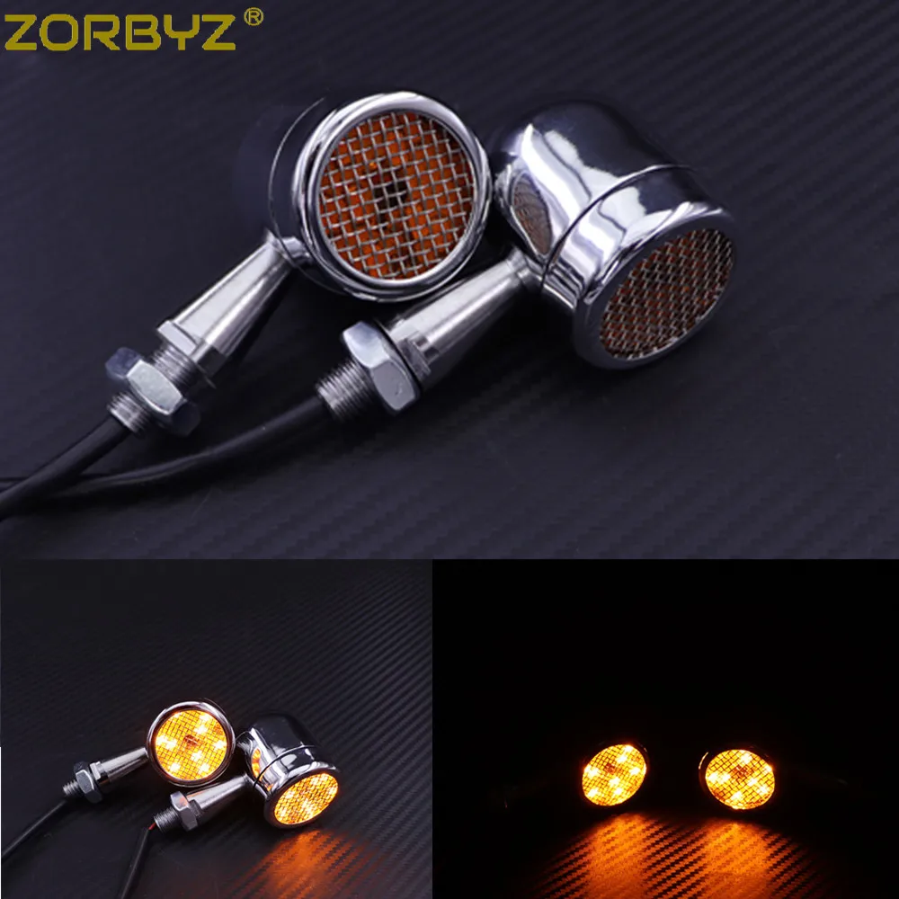 ZORBYZ мотоцикл металлический хром светодиодный пуля гриль указатель поворота