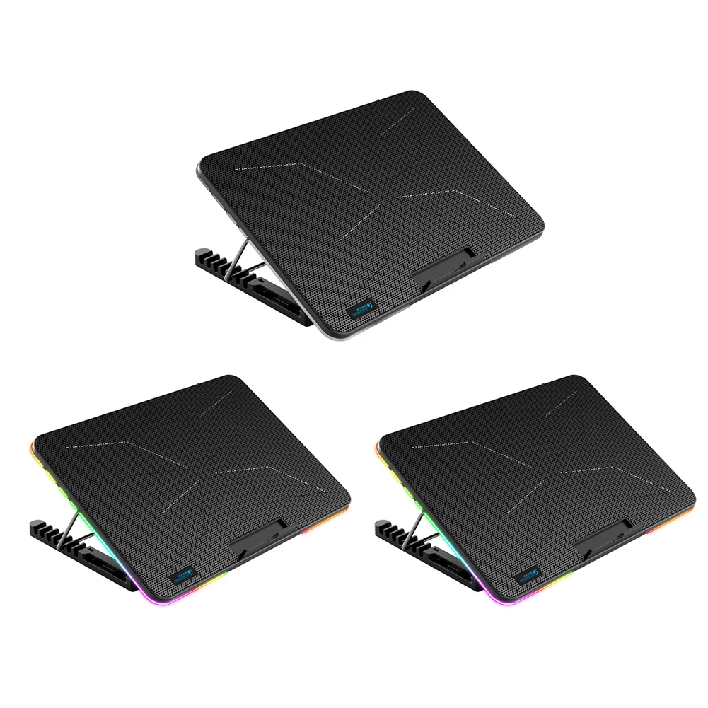 

Coolcold Fashionable Laptops Cooler Cooling Pad RGB 6 Fans Gaming Cool Stand Compatible With Notebook PC Computer