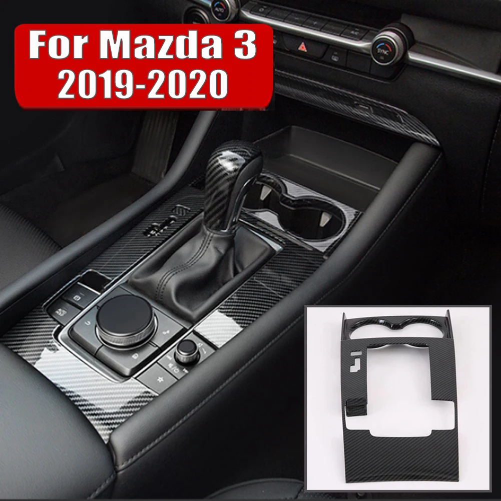Для Mazda 3 2019 2020 углеродное волокно ABS внутренняя консоль панельная Накладка для