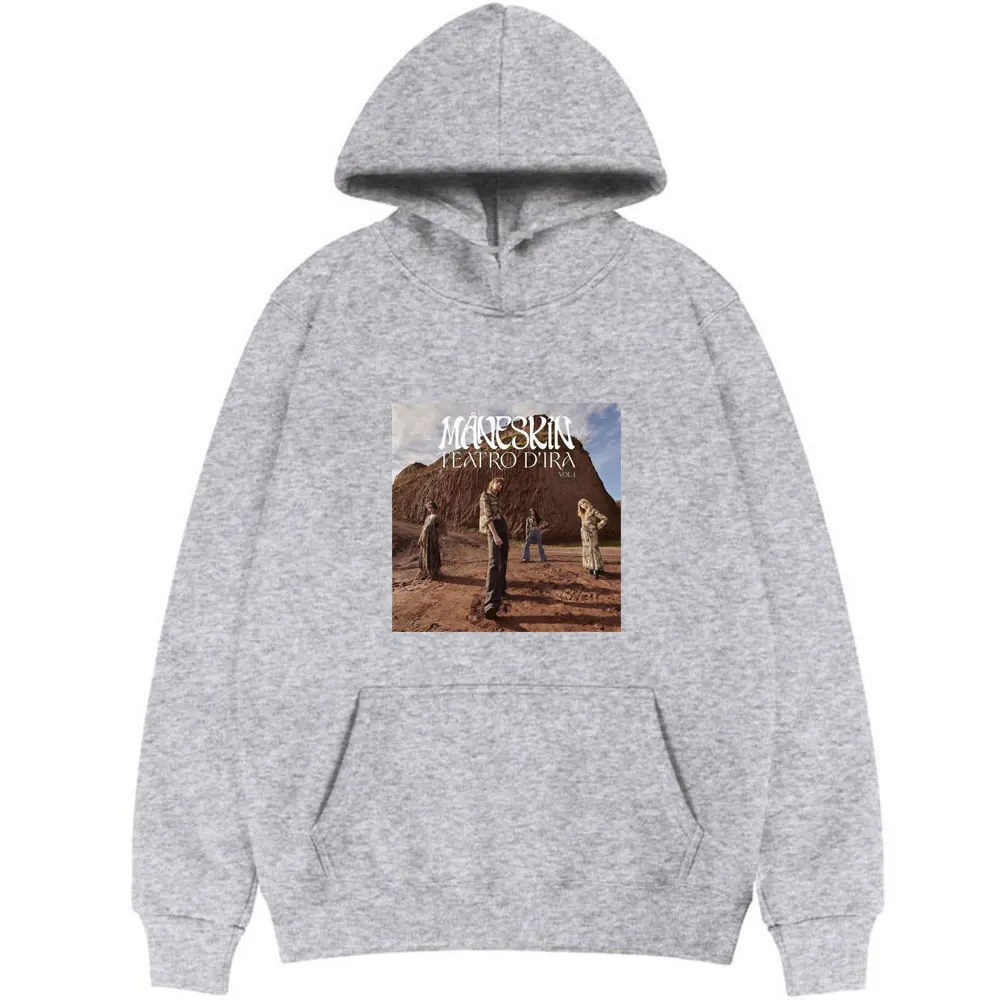 

Italian Band Maneskin Black Hoodie Men's Casual Pullover Unisex Sportswear Men Women Funny Hoodies Sweatshirt Autumn Winter Tops