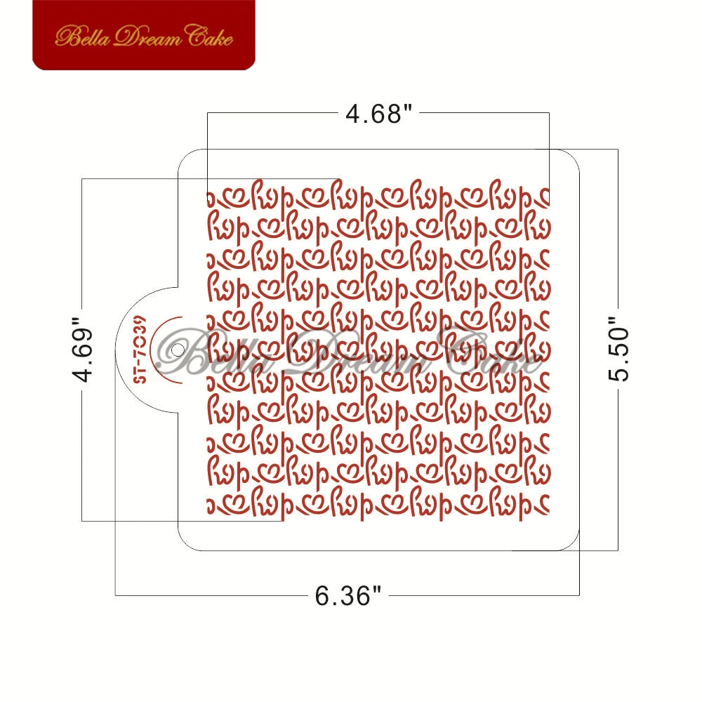 

Пластиковый трафарет для печенья "Сердце, бант, губы"