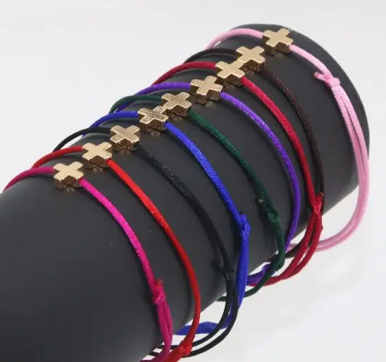 1 шт простой крест браслет из Красной Нити Регулируемый плетение Лаки макраме