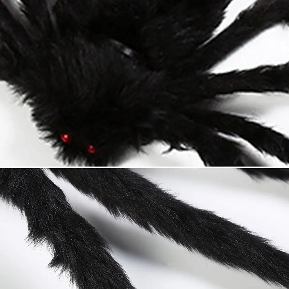 

Creative Halloween Props Simulated Fake Spider for Haunted House Bars Decorative Supply Scary Plush Spiders Tricky Toys