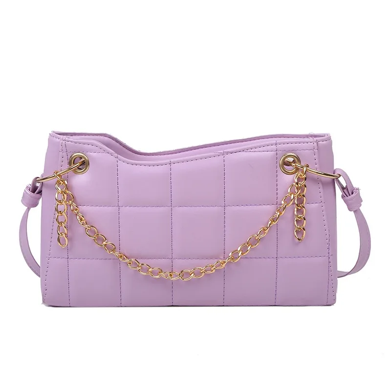 

French texture popular new tide net red fashion embroidery chain shoulder armpit bag baguette bag