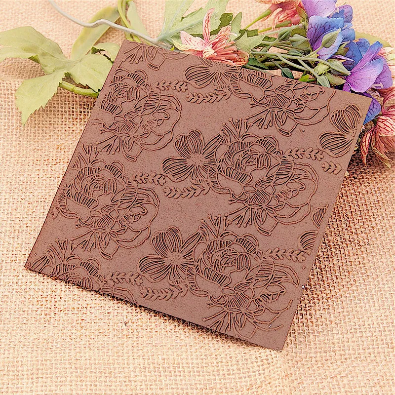 

Petals Design Embossing Folders Plastic Halloween Scrapbooking DIY Template Fondant Cake Photo Album Christmas Card Making