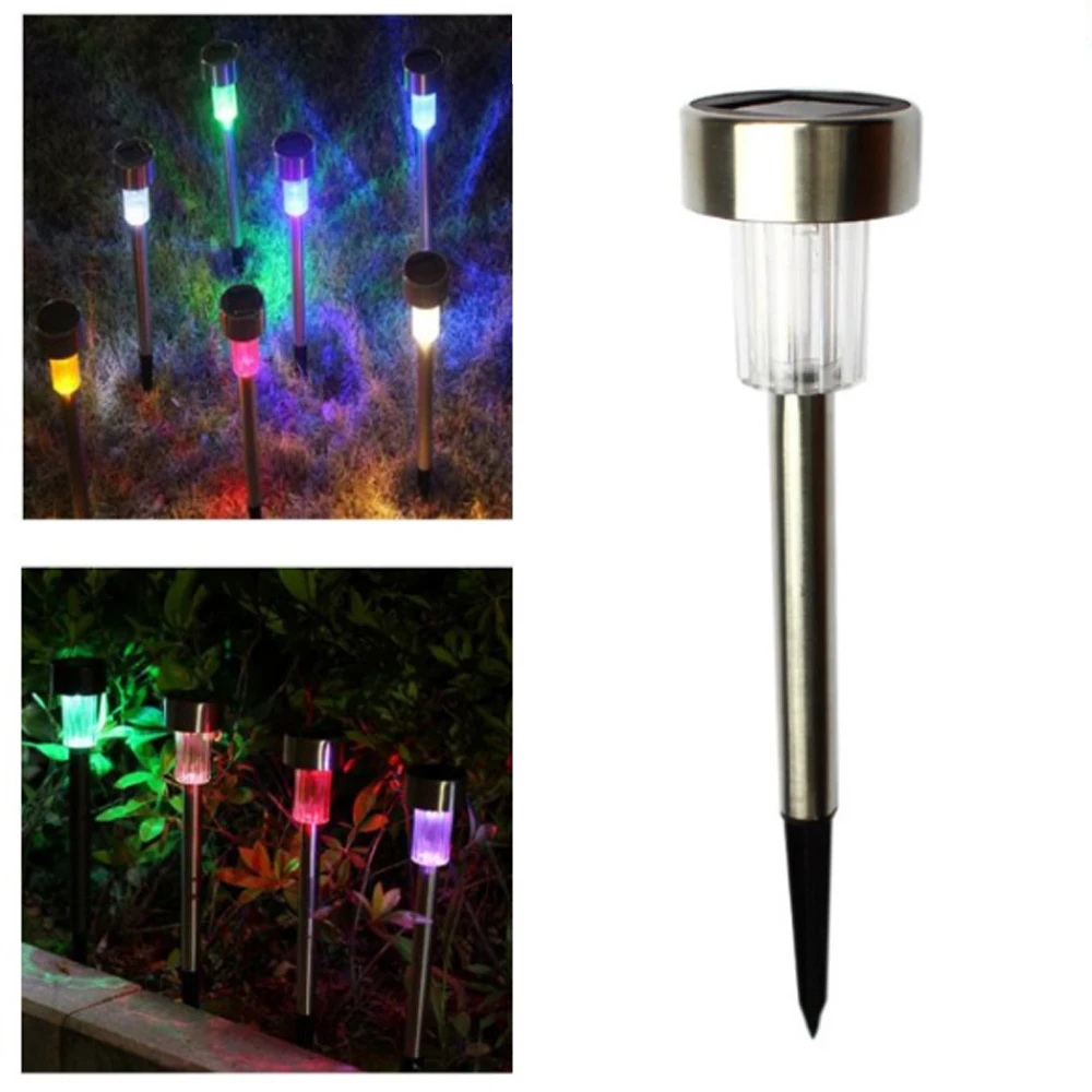 Солнечный уличный газонный светильник из нержавеющей стали s садовое