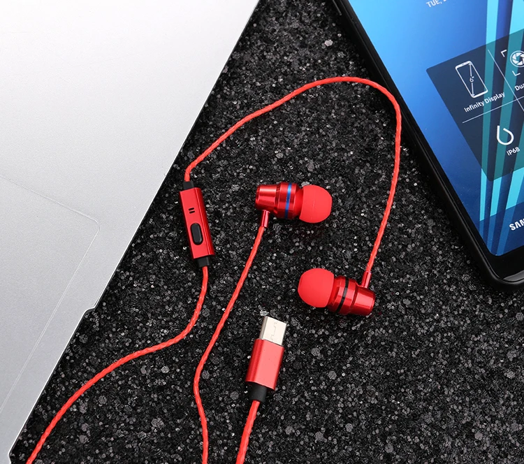 Водонепроницаемые наушники вкладыши Tiptop с разъемом Type C проводные металлическая