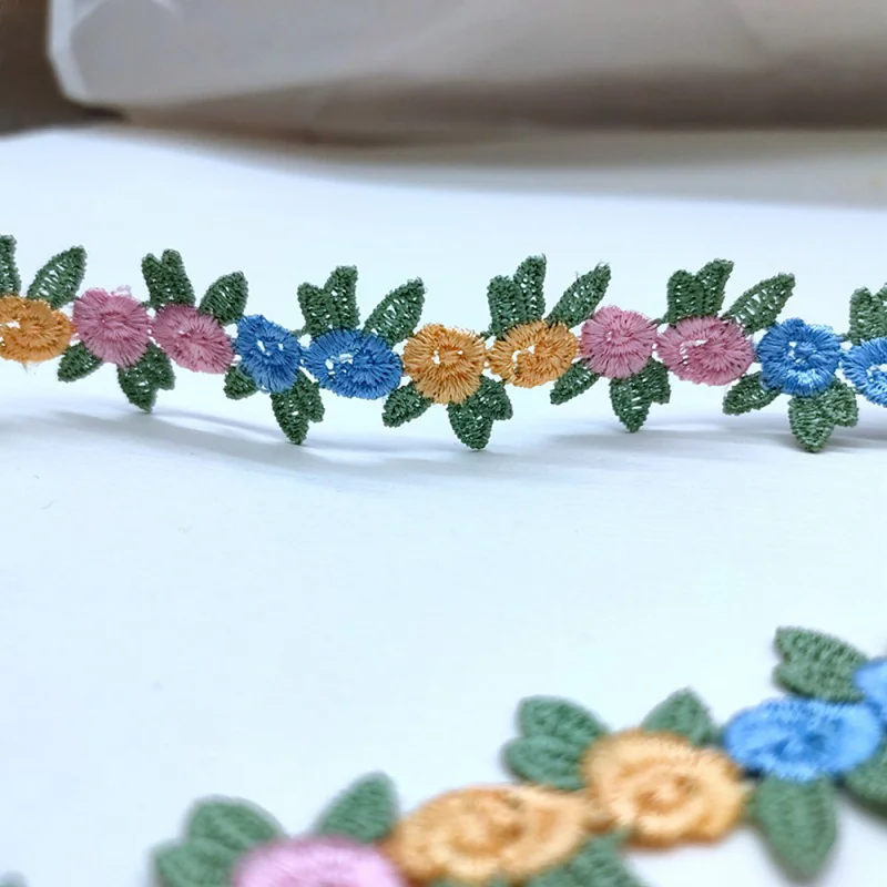 2 ярда трехмерная цветная ручная работа Маленькая кружевная лента изготовление отделка для шитья аксессуары украшения для самодельного изготовления принадлежности