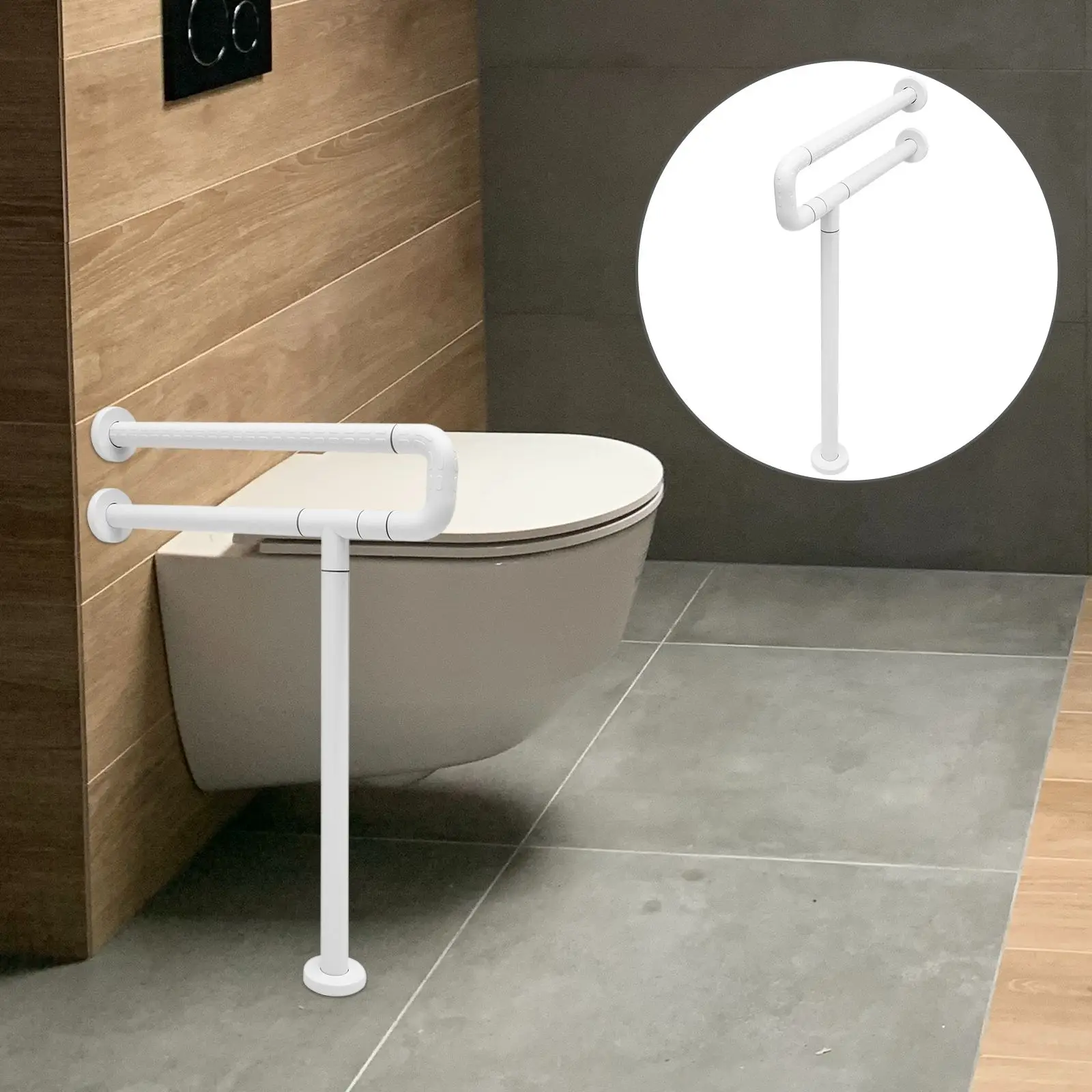 

1pc Convenient Premium Durable Safety Handrail Folding Bathroom Handle for Toilet