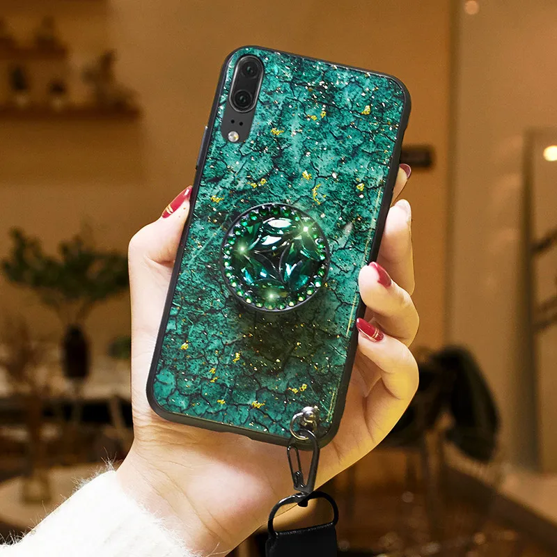 Green Для huawei P30 Pro Lite Nova 6 6SE 5 5i 5T 4e P20 3e 4 3 3i Honor 10 8X макс. 20 V20 Коврики 30 Чехол Крышка с блестками юбка-баллон из плюша в виде ракушки - Цвет: Green