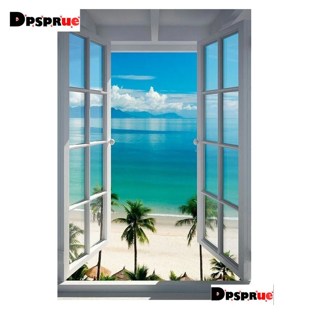 Полноразмерная/круглая Алмазная 5D картина сделай сам вышивка крестиком окошком