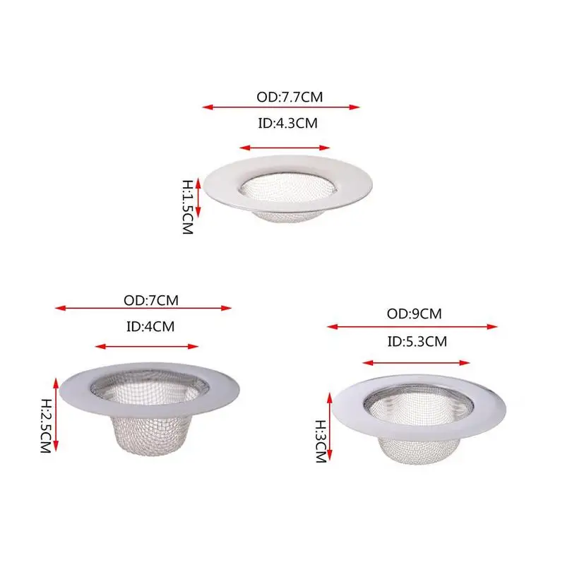 

Steel Bathtub Hair Catcher Stopper Shower Kitchen kitchen Hole Drain Strainer Mesh Gadgets Sink Metal Trap K5R8