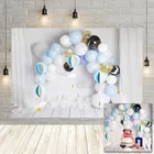 Avezano воздушные шары фон для фотосъемки деревянный пол белая занавеска Детский День Рождения Вечеринка фон для фотостудии фотосессия капли