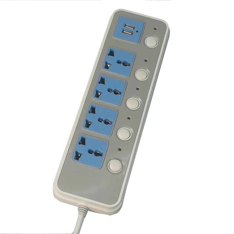 Smart 2 круглый контактный ЕС розетка независимый переключатель Мощность полосы с