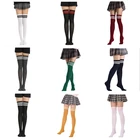 Носки выше колена с супергероями, носки в стиле комиксов, аниме, Колготки в полоску, Лолита, аксессуары для аниме