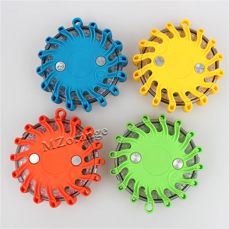 

16 LED Emergency Strobe Flashing Warning Lights Super Bright Auto Round Beacon Round Car Roof Police Day Light Road