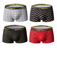 4pcs mens underwear mens boxer shorts sexy comfortable mid waist breathable youth mens underwear shorts