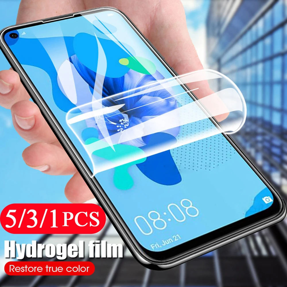 5/3/1 шт. для huawei nova 3 3i 3e 4 4e 5 5i 5T 5Z 6 se 7 7i pro мягкий полное покрытие гидрогель пленка