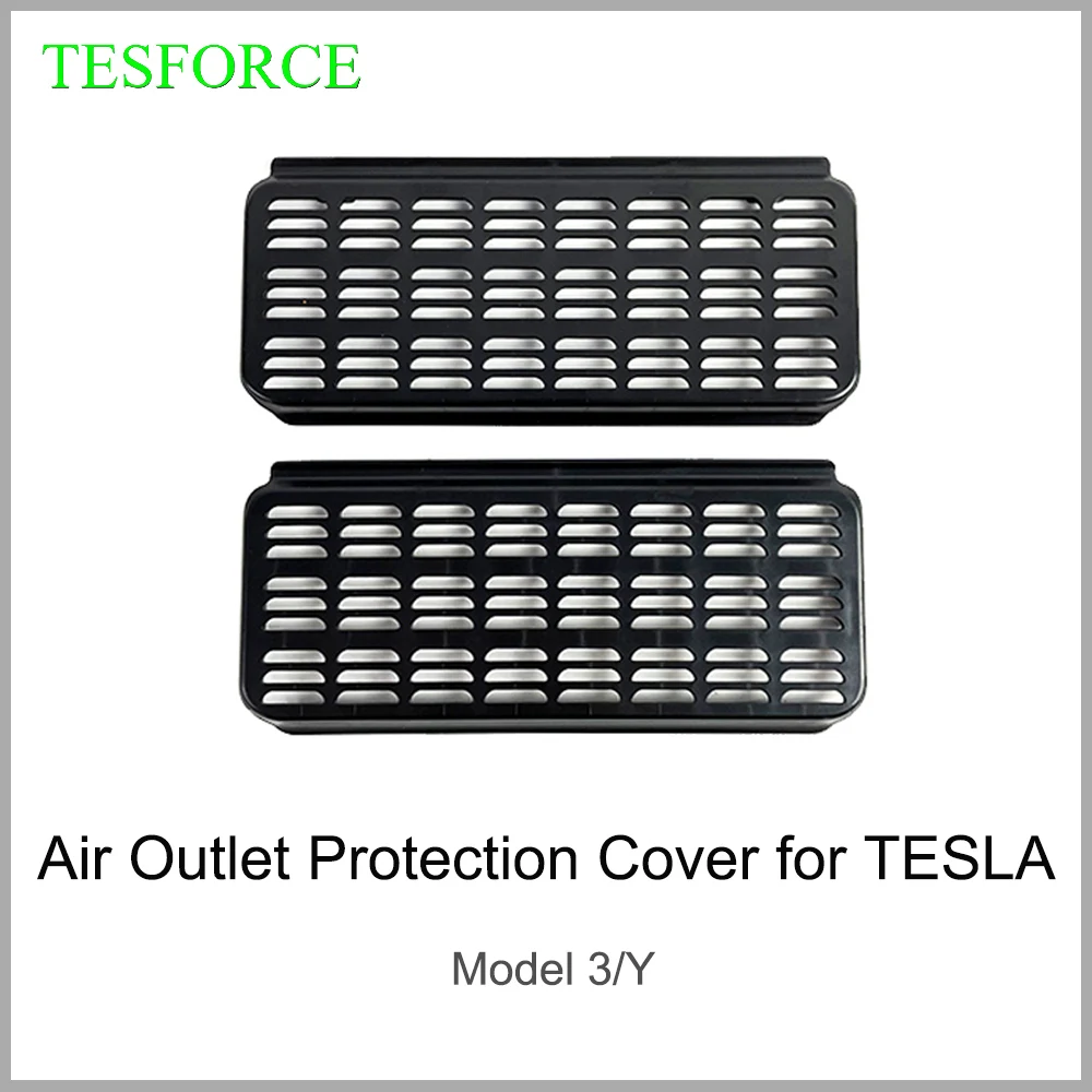 

For 2021 Tesla Model3/Y 2PCS Seat Air Outlet Protection Cover Anti-blocking Air Vent Cover Inlet Filter Protection Guard Case