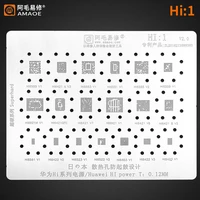 amao hi1 bga reballing stencil for huawei 6555 hi6521m hi6561 hi6422 hi6553 hi6421 hi6523 hi6551 hi6921 power ic chip steel mesh
