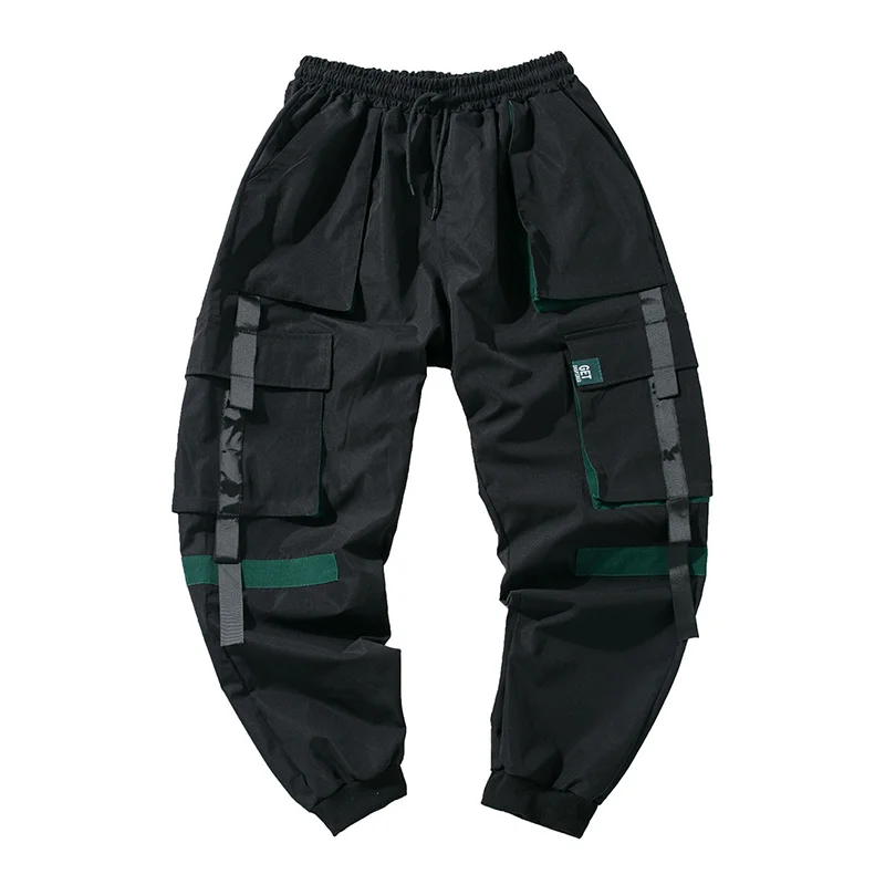 Liketkit мужские брюки карго в стиле хип-хоп 2019 повседневные штаны с лентами и