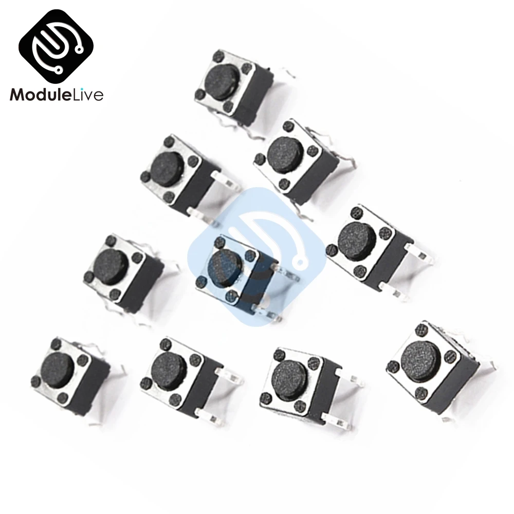 20 шт. Тактильный кнопочный переключатель тактный 6x6x4.3мм 4 контактный DIP