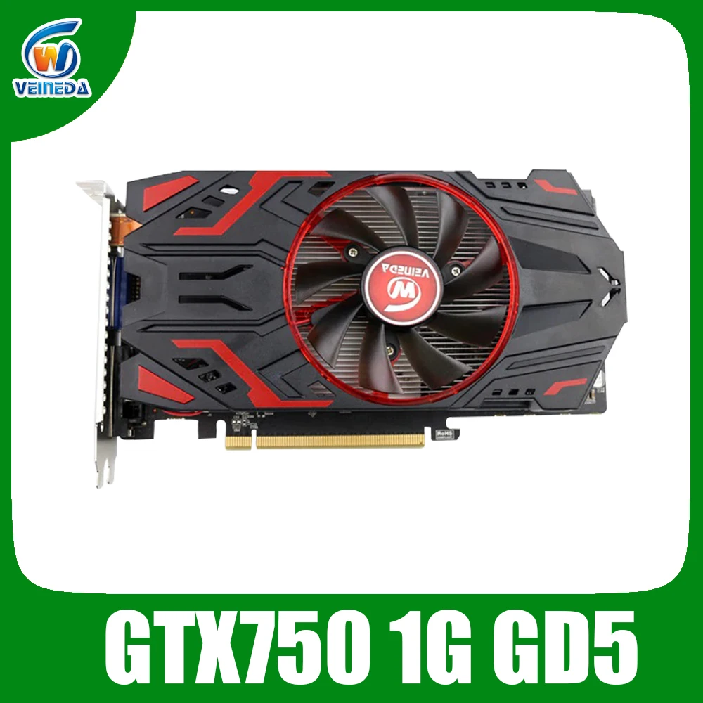 Оригинальная видеокарта GPU GTX750 1 ГБ GDDR5 графическая карта Instantkill GTX650Ti, HD6850, R7 350 для игр nVIDIA Geforce