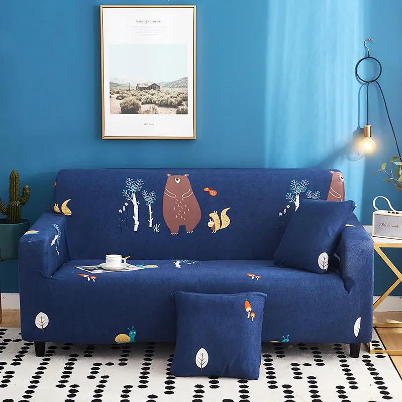 

Living Room Decoration Elastic Sofa Cover Non-Slip Stretch Sofa Cover Universal Elastic L-Shaped Sofa Cover 1/2/3/4 Seat