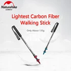 Палка для трекинга NatureHike из углеродного волокна, сверхлегкая Складная палка для ходьбы, складная палка для пешего туризма, регулируемая трехсекционная палка